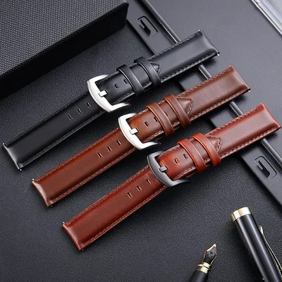

18mm 20mm man women high quality watch belt black brown watchbands genuine leather strap watch band watch accessories wristband