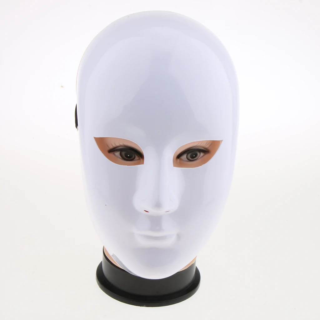 Unisex Hip-Hop GHOST DANCE Mask White Popping Face for Masquerade Ball Party Halloween Carnivals Adjustable Strap Mask 