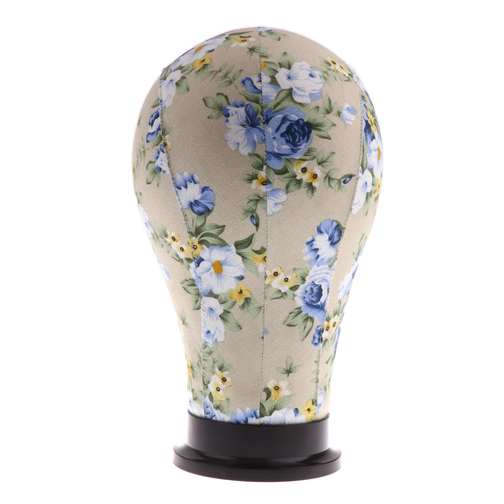 Mannequin Model Cork Head Canvas Cover Wig Making Hat Display Manikin Holder #D