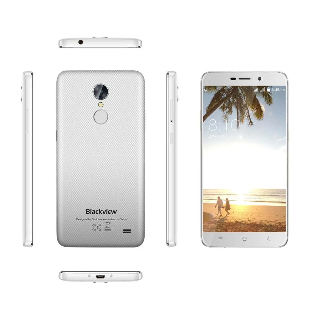 Blackview A10 смартфон 5 0 &quotMt6580a четырехъядерный 2 Гб ОЗУ 16 ПЗУ Android 7 отпечаток пальца