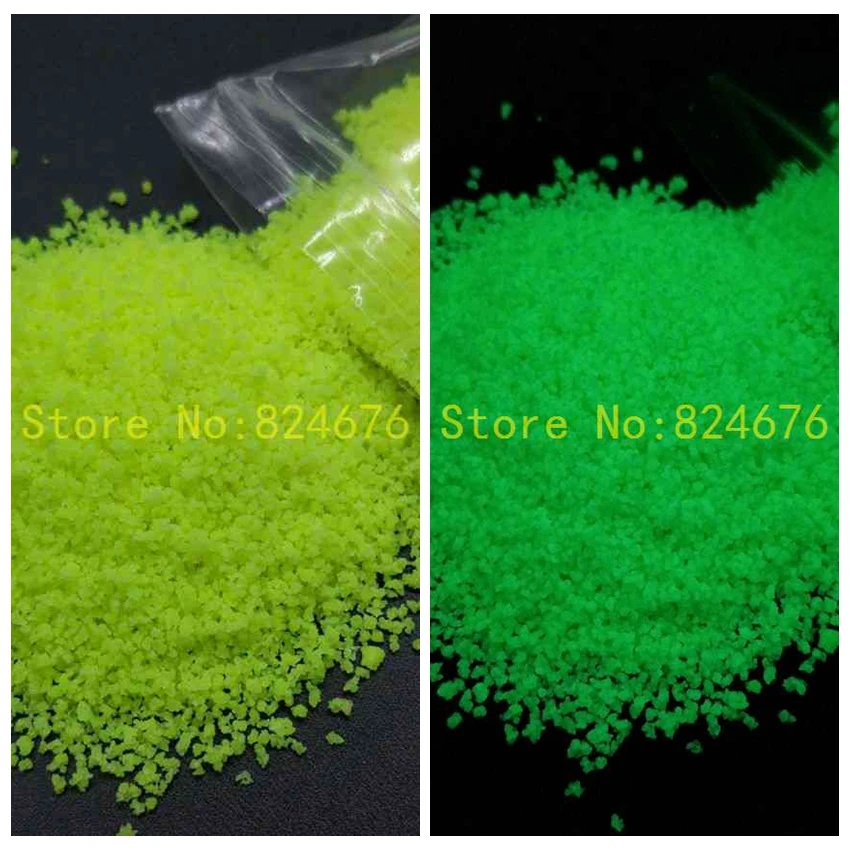 

Yellow Glow in the Dark Sand Phosphor Sand Stone DIY Nail Glitter Decoration Luminous Sand for Park Yard Party Wish Bottle