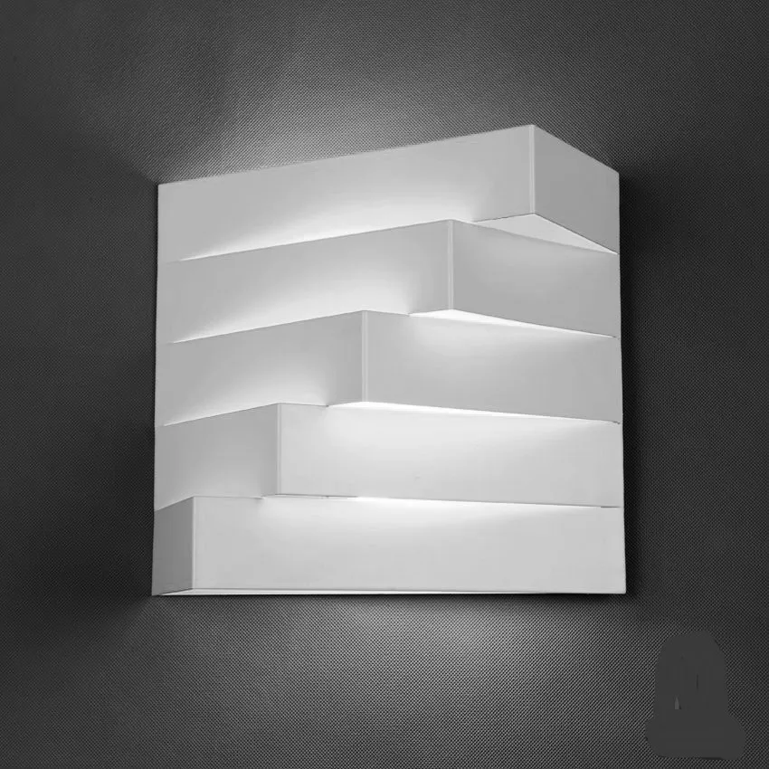 

Modern Minimalist Fashion 3D Geometry Iron Led E27*2 Wall Lamp For Living Room Bedroom Aisle Deco Ac 80-265v 2292