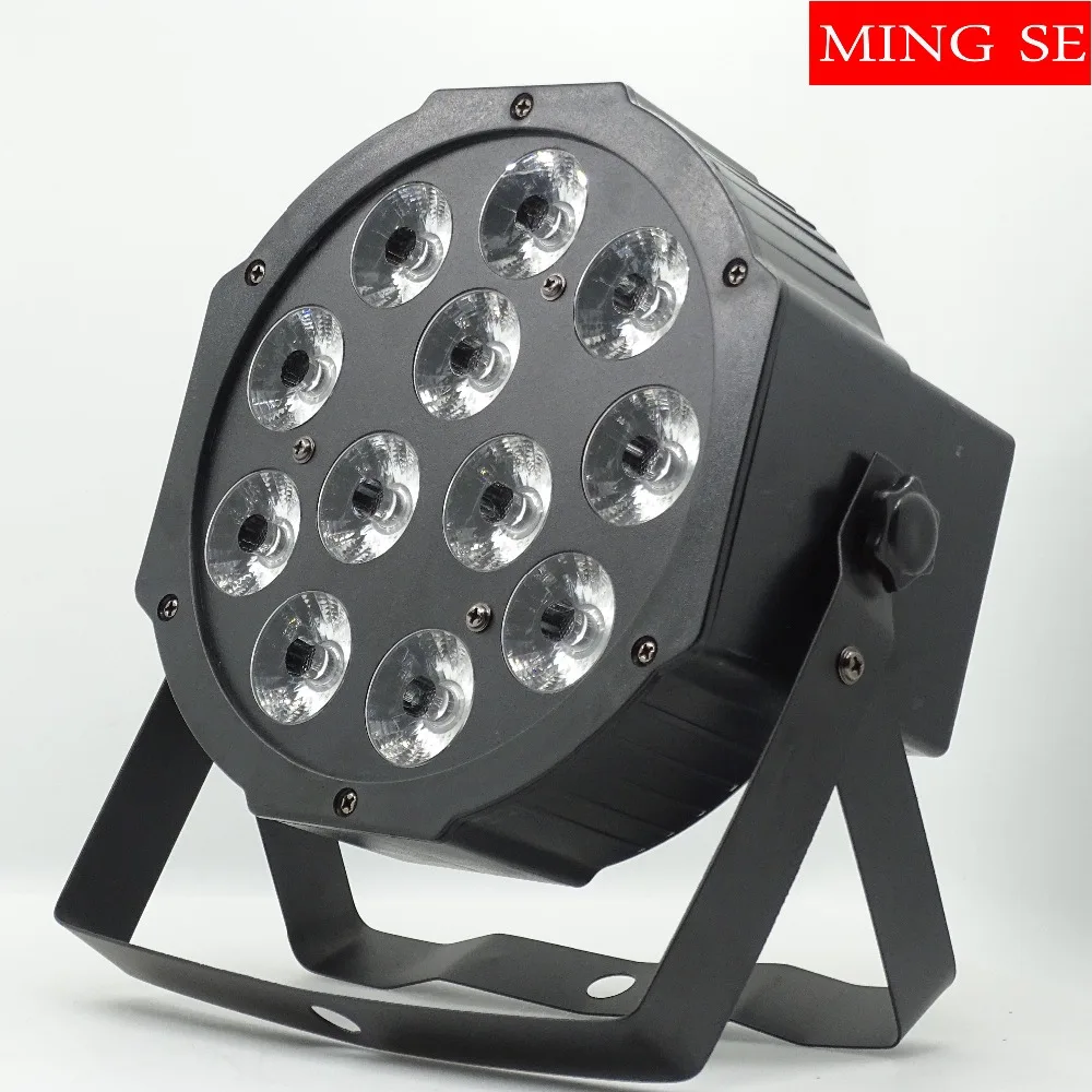 12 шт. 12 Вт светодиодные лампы 12x12 Вт светодиодные Par огни RGBW 4в1 плоский par led dmx512 дискотечные огни профессиональное сценическое dj оборудование