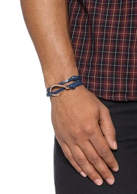 Personalized Anchor Hook Wrap Bracelet Custom Personalized Anchor Hook Wrap Bracelet Custom Bridesmaid Gift Monogram Customized For Him