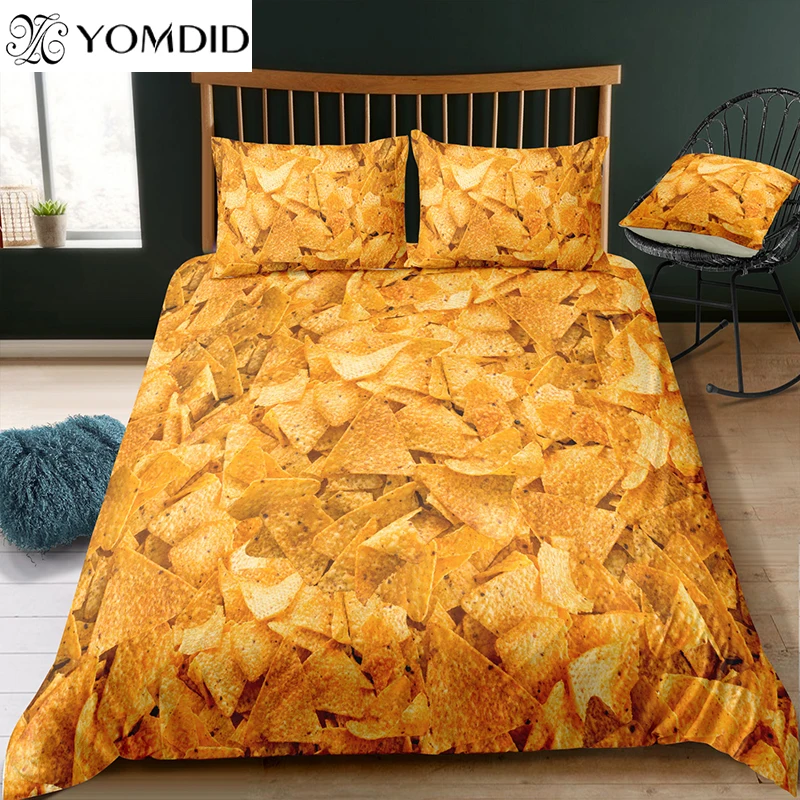 Potato Chips Pattern Bedding Set Children S Bedroom Duvet Cover