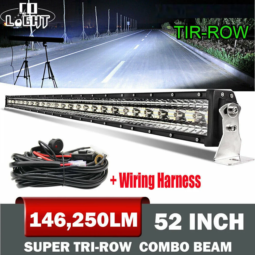 

CO LIGHT 22"32"42" 50" 52" LED Light Bar 3-Row 12D Off Road Driving Work Light Combo Beam Led Bar for SUV ATV Truck Boat 12V 24V