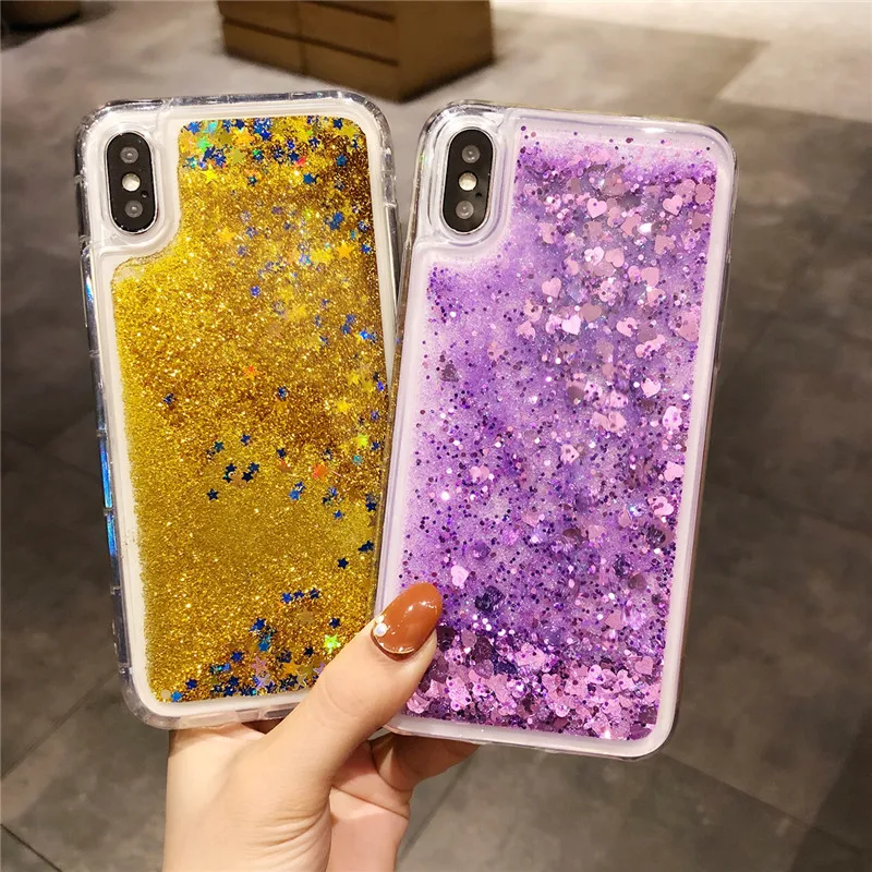 

Liquid Glitter Case For iPhone X XS MAX XR SE 5S 6 6s 7 8 Plus Case Meizu M3 M3S M5 M5S M6 M6S Note MX6 Quicksand Dynamic Cover