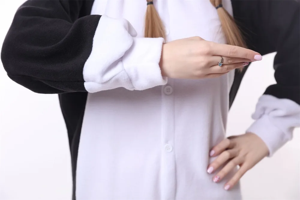 HKSNG животных Для Взрослых Черная Кошка Kigurumi пижамы для всей семьи с героями