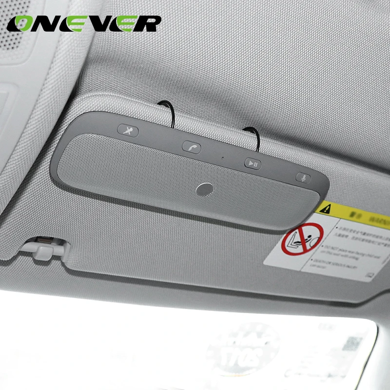 

Onever Bluetooth Car Kit Car Bluetooth Handsfree Speakerphone Sunvisor In-Car Speaker Player Wireless Support Private Talk