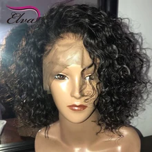 Short Curly Human Hair Wigs For Black Women Brazilian Lace Front Wig Pre Plucked With Baby
