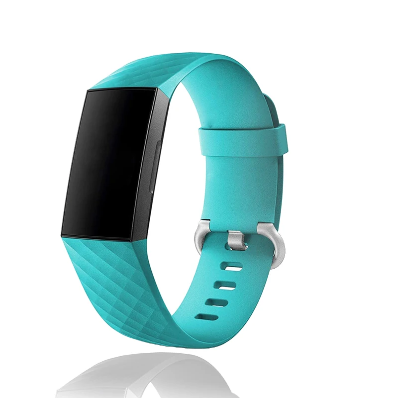 Силиконовый мягкий ремешок для Fitbit Charge 4 Band с металлической пряжкой сменный