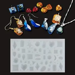 УФ-Смола ювелирные изделия жидкие силиконовые формы сердце Алмазная форма луна формы для DIY Ожерелье Подвески Изготовление ювелирных
