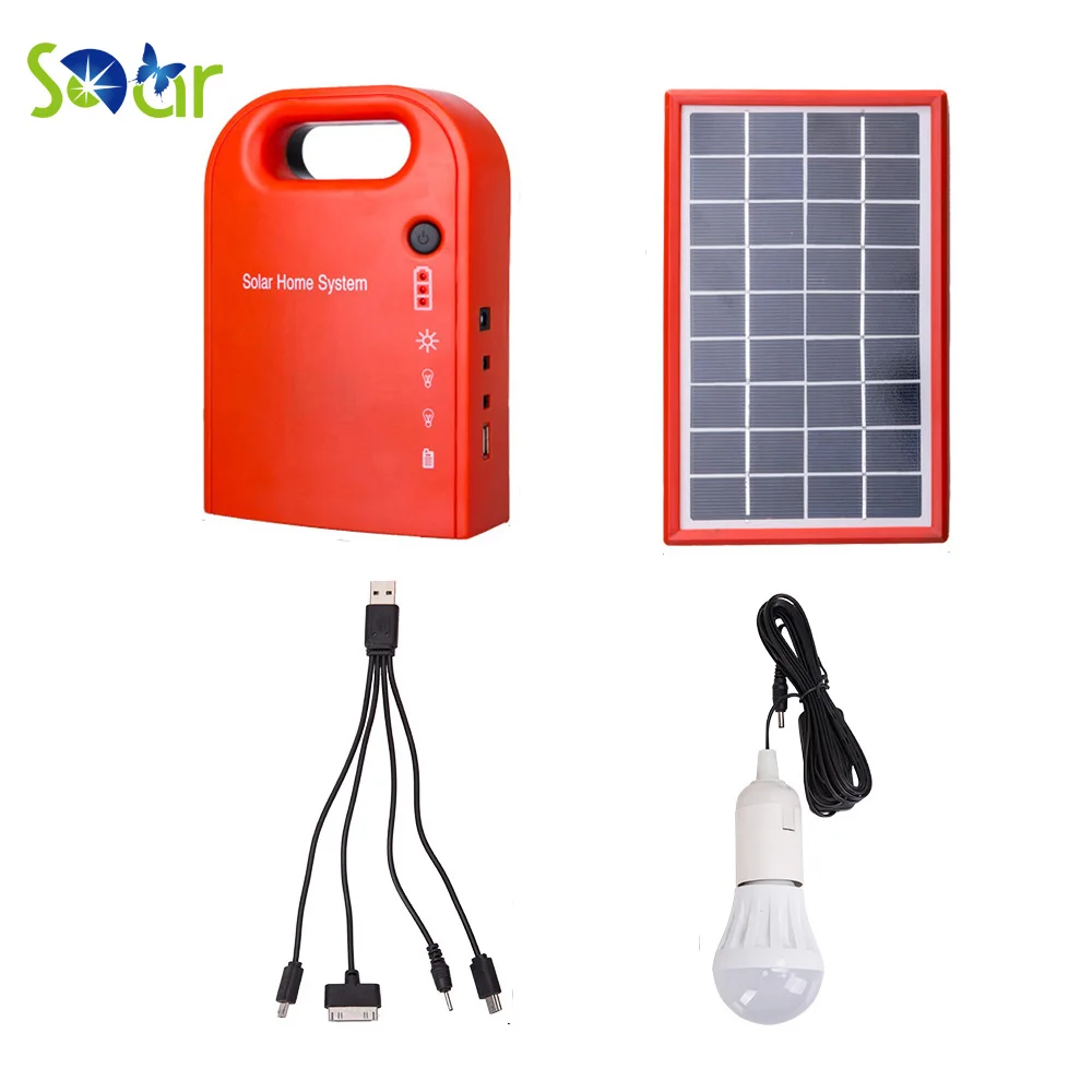 

Portable Large Capacity Garden Solar Power Bank Panel 2 LED Lamp Male Female USB Cable Battery Charger Emergency Lighting System