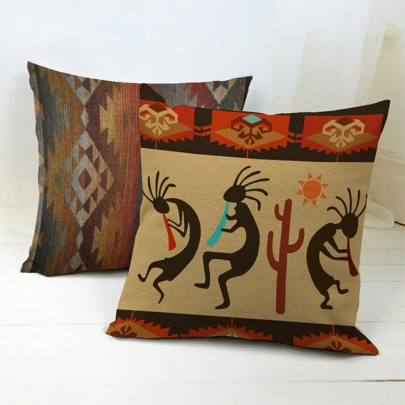 Африканская национальная полоса богемный стиль геометрические домашние декоративные пледы наволочки льняные этнические чехол для подушки наволочка 45 см* 45 см