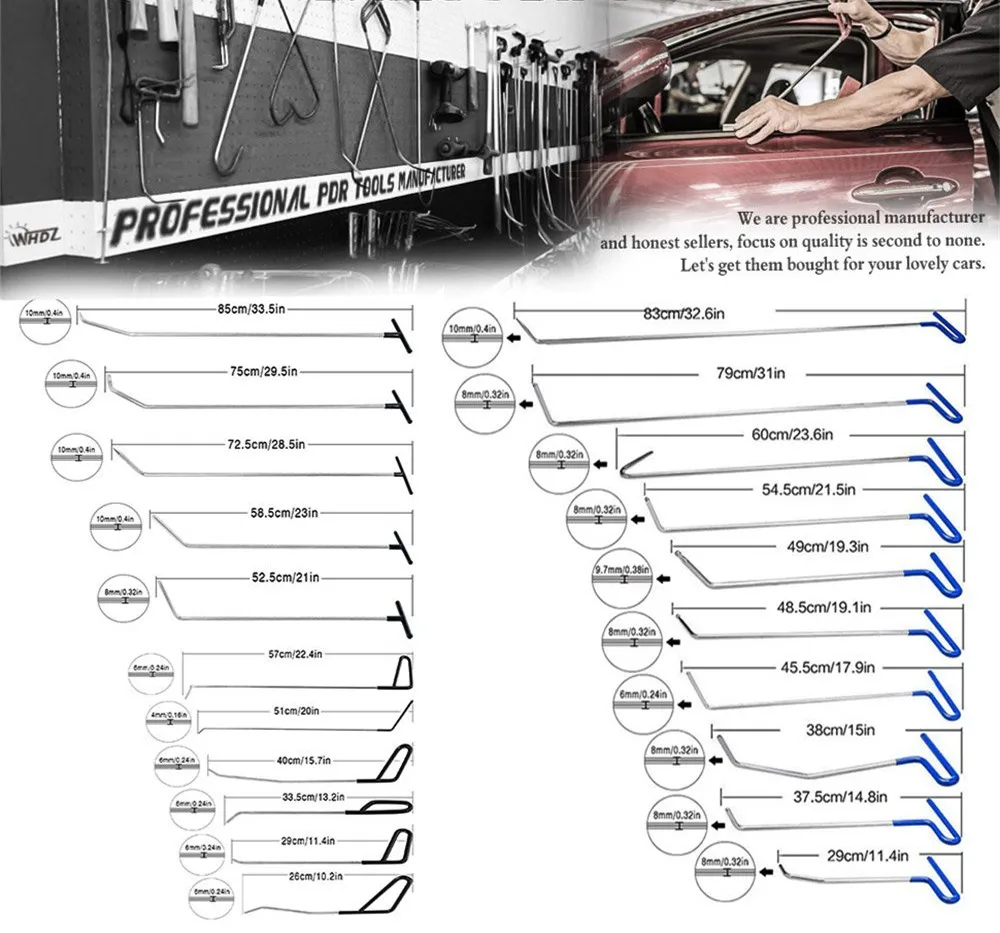 WEYHAA PDR стержневые крючки, автомобильный набор для удаления вмятин, PDR инструменты для удаления вмятин, безболезненный вмятин, инструменты для удаления града, клеевой пистолет