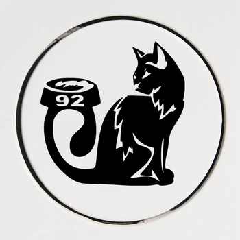 

CS-081#12*12cm Cat with a choice of a bowl AI 92 funny car sticker and decal silver/black vinyl auto car stickers