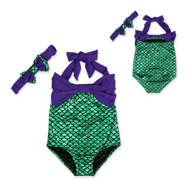Baby Girls Mermaid Swimwear Newborn Baby Little Mermaid Ariel Bikinis