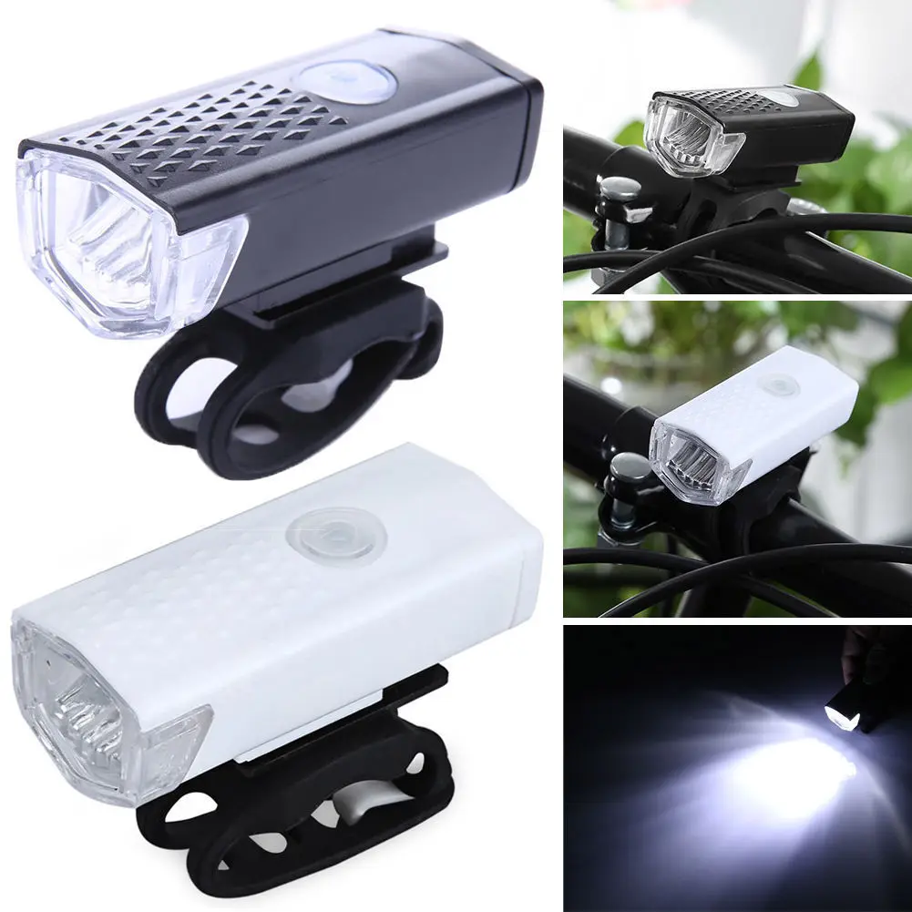 Комплект фар и задних фонарей для велосипеда Перезаряжаемый USB ночной езды Наружное освещение фонарик для верховой езды аксессуары Abs