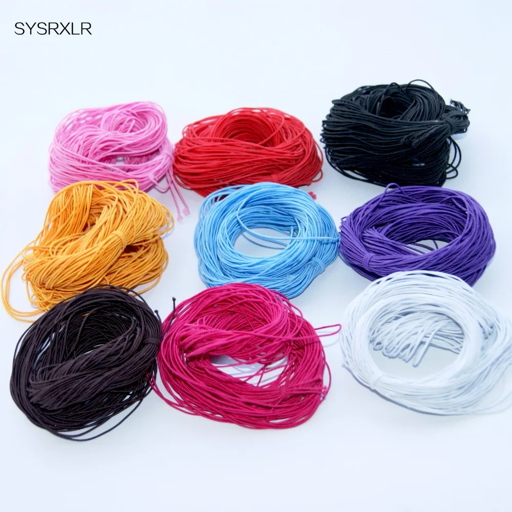 Эластичные бусины стрейч для браслета 9 цветов 25 метров 0 6 мм|beading elastic|cord stringrope bead |