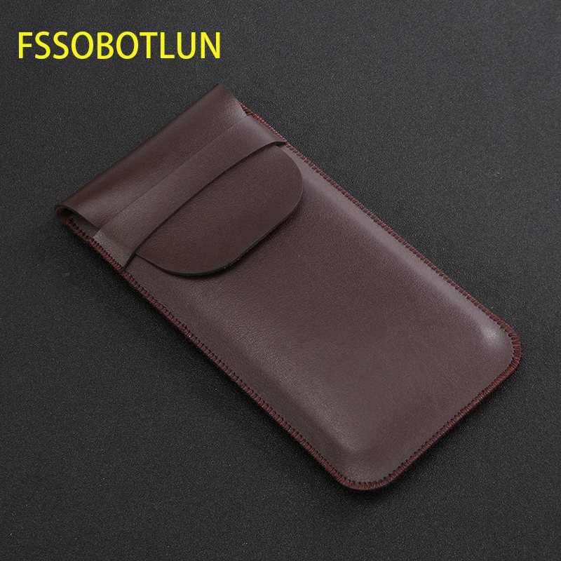 

FSSOBOTLUN,For Doogee BL5500 S55 S60 S70 S80 Lite/BL9000/Y7 Plus Case Sleeve Pouch Bag Protective Cover Handmade Leather Case