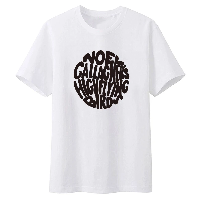 

2019 Fashion Style Noel Gallagher High Flying Birds Unisex white T Shirt Short Sleeve top tee shirt women men s-xxxl