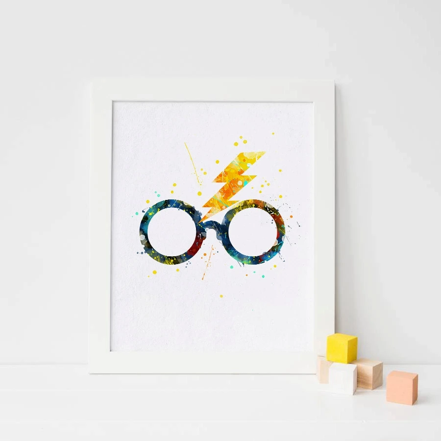 Harry Potter Brille Kunst Dekor Drucken Und Poster HARRY POTTER ZITAT Poster Leinwand Malerei Wandbild Kinderzimmer Dekor in Harry Potter Brille Kunst