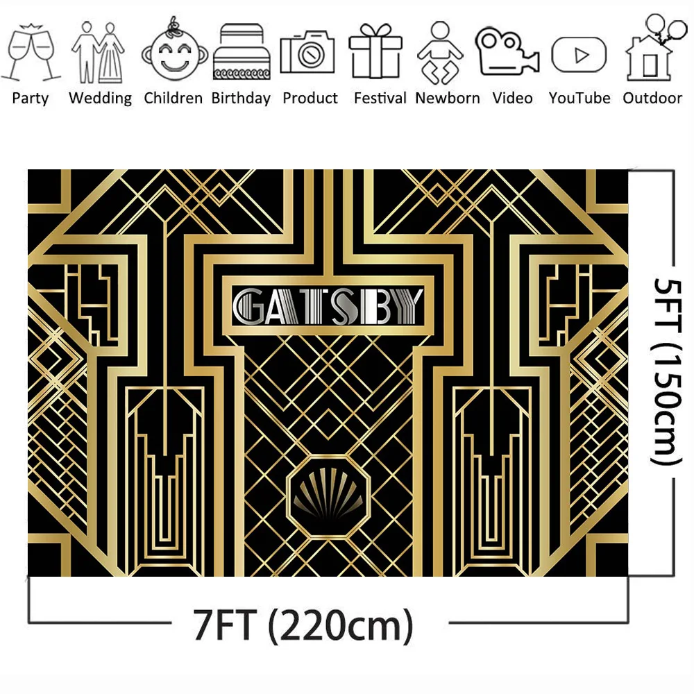 Neoback Great Gatsby фотография фон день рождения тема вечерние фон для фотостудии вечерние украшения баннер напечатанный 408