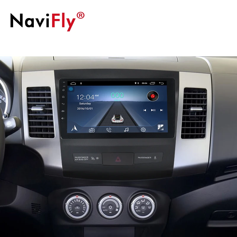 Excellent NaviFly Android8.1 Car Audio dvd player for Mitsubishi Outlander 2005-2011 support view camera DVR DAB+ TPMS Bluetooth 4G wifi 2