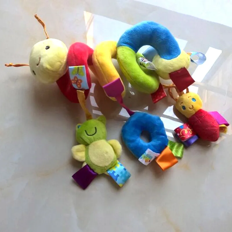Baby Mobile Crib Music Toy Kid Crib Cot Pram Ringing Bed Bells Spiral Rattles Toys AN88