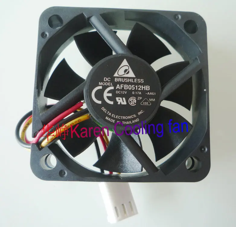 Дельта 5015 DC12V 0.20A AFB0512HHB 5 см 3 провода Вентилятор охлаждения
