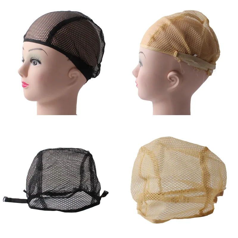 Get This Wig-Cap Net-Strap Making-Wigs Blonde Nylon-Net Stretch Adjustable Black 10PCS for  wGKJZggL