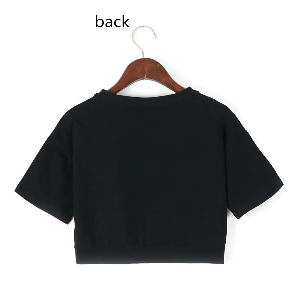 JUST. BE. NEVER omighty модные укороченные топы футболка unif женские шорты укороченный топ