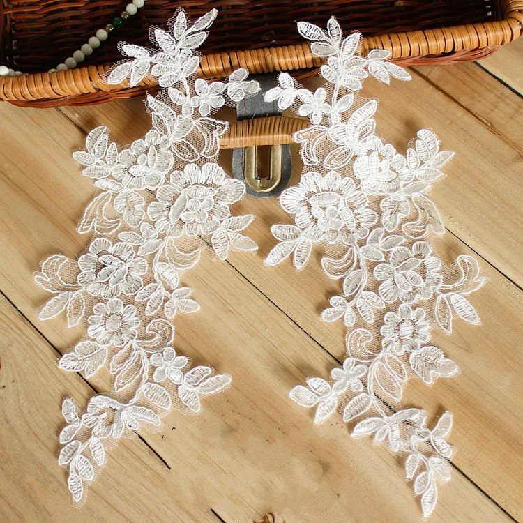 10 шт./лот многоцветная кружевная нашивка с блестками для автомобиля аппликация