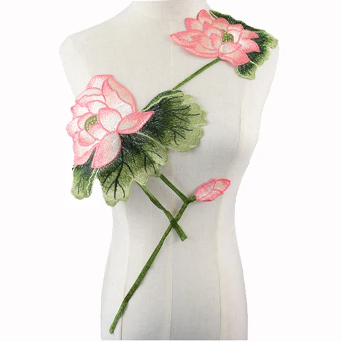 Розовый стиль вышивка цветок кружево декольте Ткань DIY кружевной воротник шитье ремесло декольте украшения Скрапбукинг - Цвет: NL156