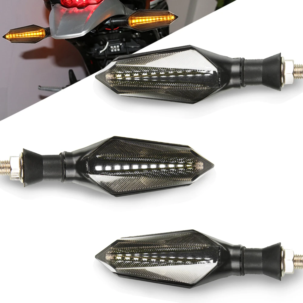 

Motorcycle 12 LED Turn Signal Lights Blinker Front Rear Lights For DUCATI 748 848 899 996 1098 1198 Honda CB700 CB750 CB500X