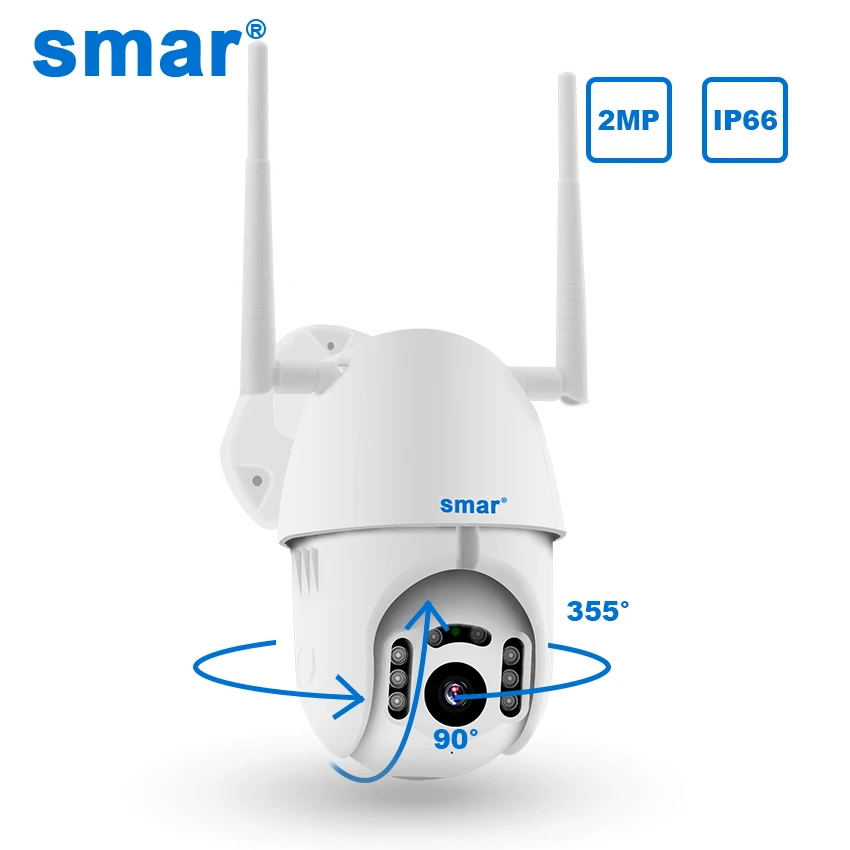 Smar wifi камера наружная камера наблюдения с датчиком PTZ IP камера H.265X 1080 p скорость CCTV камера безопасности s IP камера wifi Внешняя 2MP ИК домашняя