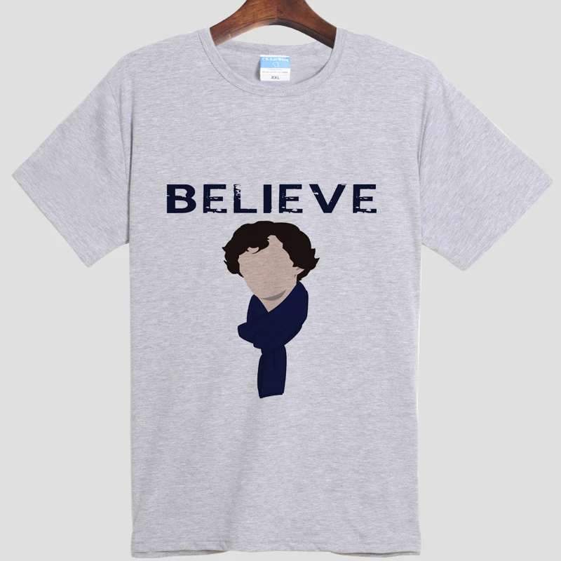 sherlock DIY men s short sleeve T shirt cotton Round collar 007 2016 of the latest