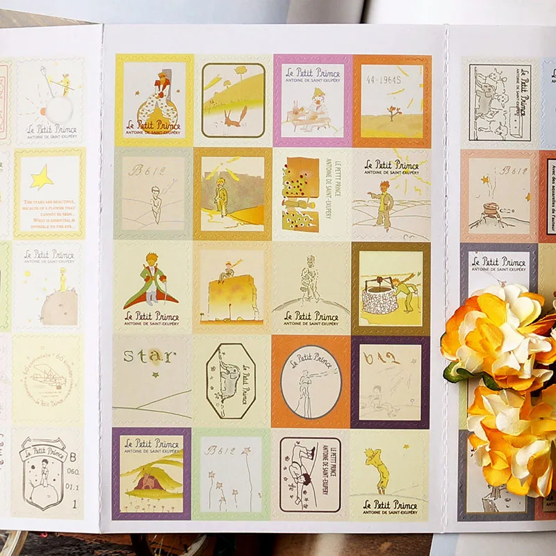 

80pcs Prince Stamp Paper Stickers Self Adhesive Sealing Stickers Scrapbooking Paper Label Baking Gift Stickers Party Decor