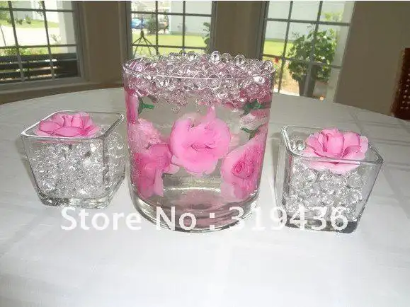 Beautiful Clear Glass Vase Filler Decor Using High Clear