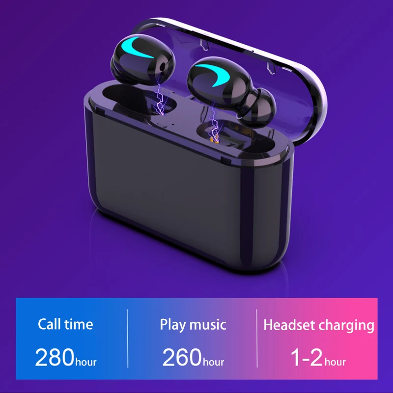 TWS Bluetooth 5 0 Наушники Беспроводные спортивные Гарнитура стерео водонепроницаемые