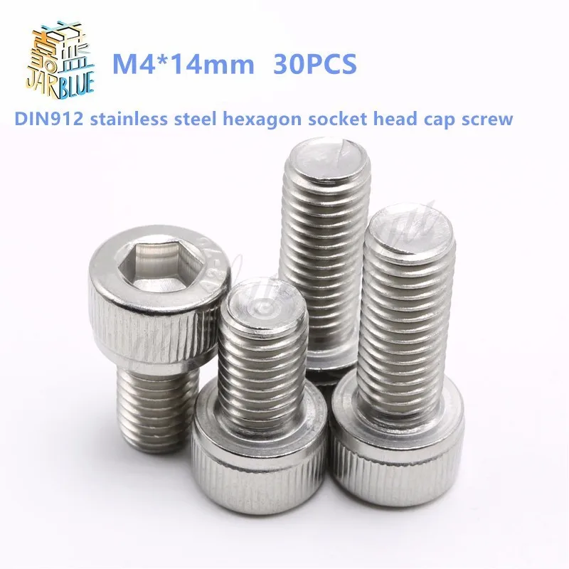 Винты с шестигранной головкой из нержавеющей стали M4 * 14 DIN912|socket head cap screw|cap screwhead