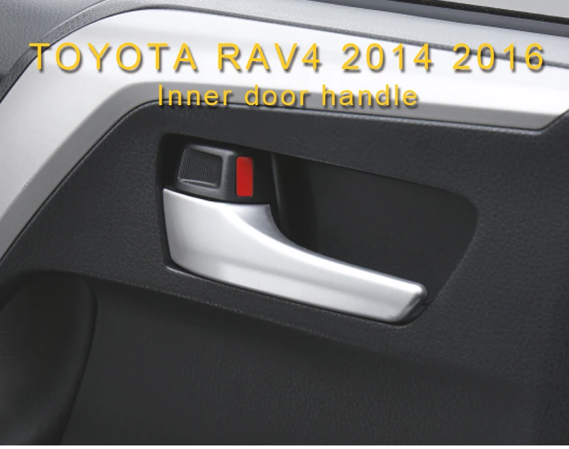 Carманго для Toyota RAV4, автомобильный Стайлинг, внутренняя дверная ручка, крышка ворот, отделка рамы, наклейка, хромированные аксессуары для интерьера