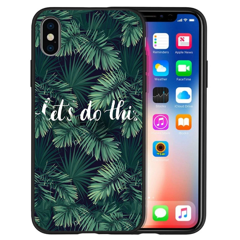 Фламинго мраморный кактус листья Роскошный чехол для телефона Funda iphone 8 7 X XS Max XR 6