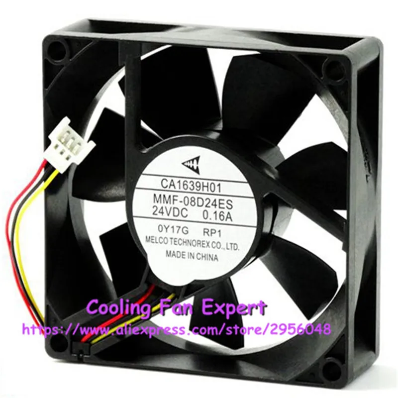 MMF 08D24ES RP1 Вентилятор охлаждения инвертора DC 24V 0.16A 8025 8CM 80*80*25mm 3 провода|Запасные