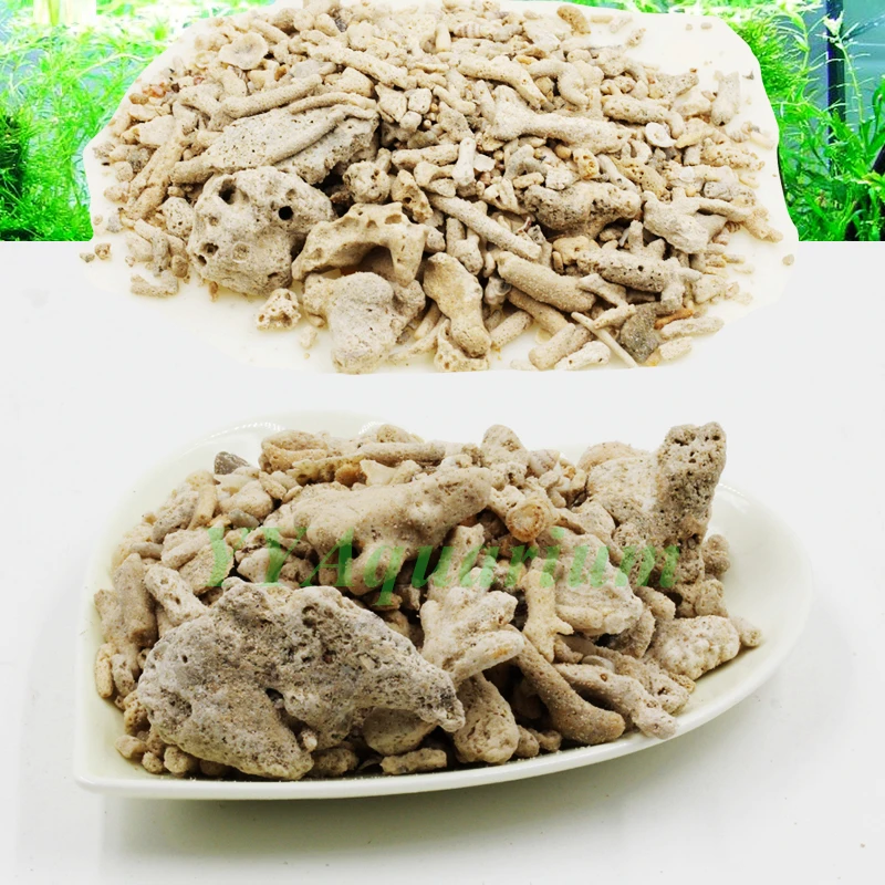 

400g Irregular Coral Shell Filter Media Aquarium Gravel Biocycle material PH Steady function for Fish Reef Coral Marine Tank