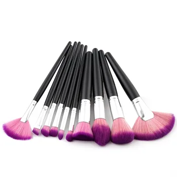 

10pcs/set Cosmetic Makeup Brushes Professional Fan Shape Blusher Contour Eye Shadow Foundation Powder Blend Brushes Beauty Tool