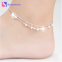 Susenstone женский маленький Звездный браслет на лодыжку сексуальный босиком сандалии пляжная нога для леди идеальный подарок для женщин#0412