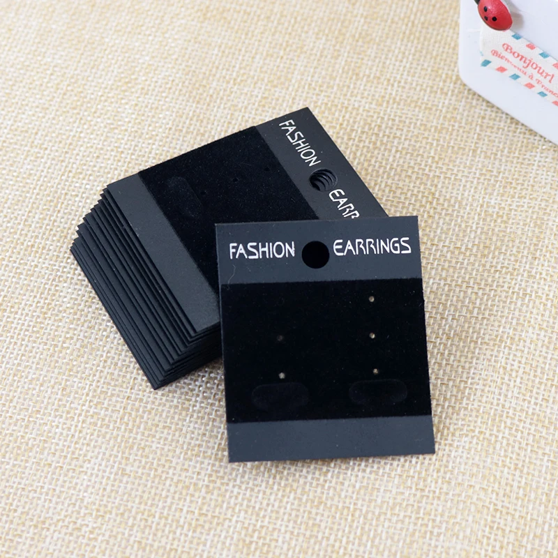 4.3*5cm Printing Fashion Earring PVC+Velvet Jewelry Display Cards