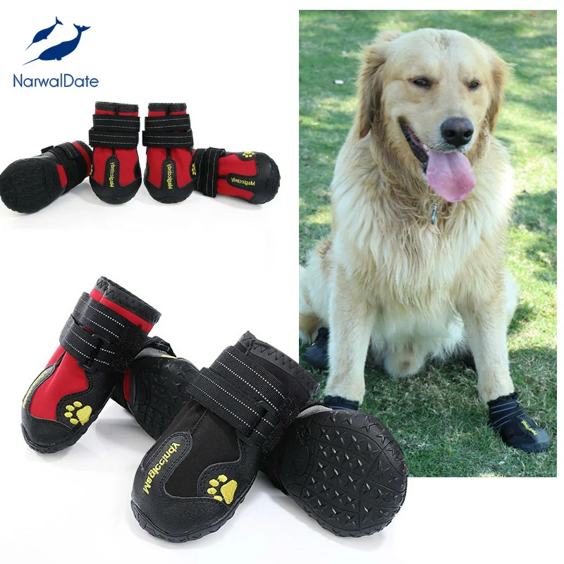 Professional Protection Dog Boot Paw Prints Shoes Dog Snow Boots