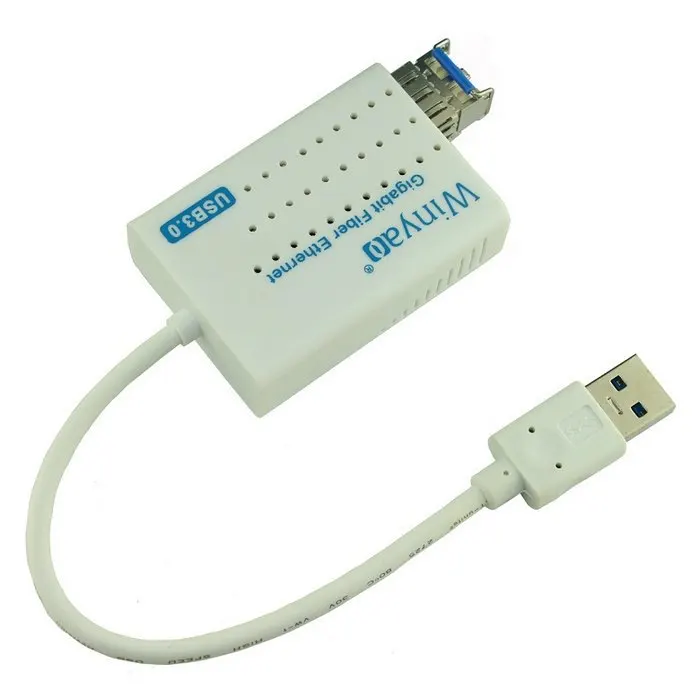 The USB 3.0 to 1000Mbps Gigabit Ethernet LAN Fiber Optical Network Card Realtek RTL8153 with SFP Optical Module White The USB 3.0 to 1000Mbps Gigabit Ethernet LAN Fiber Optical Network Card Realtek RTL8153 with SFP Optical Module White